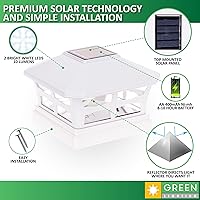 Vista 3 de GreenLighting Mission - Luces solares para tapa de poste de 5 x 5 pulgadas de PCV/vinilo para exteriores, luz solar para postes de valla