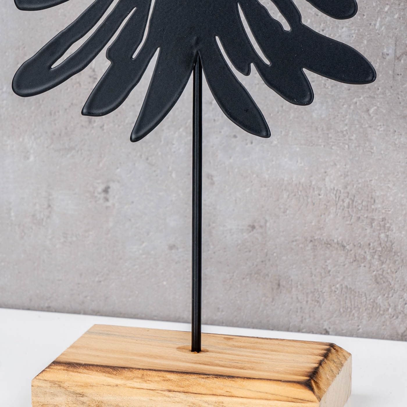 levandeo 6er Set Tanne Deko-Aufsteller Metall Holz Schwarz Natur Weihnachts-Deko Tischdeko Weihnachtsdeko Weihnachtsbaum