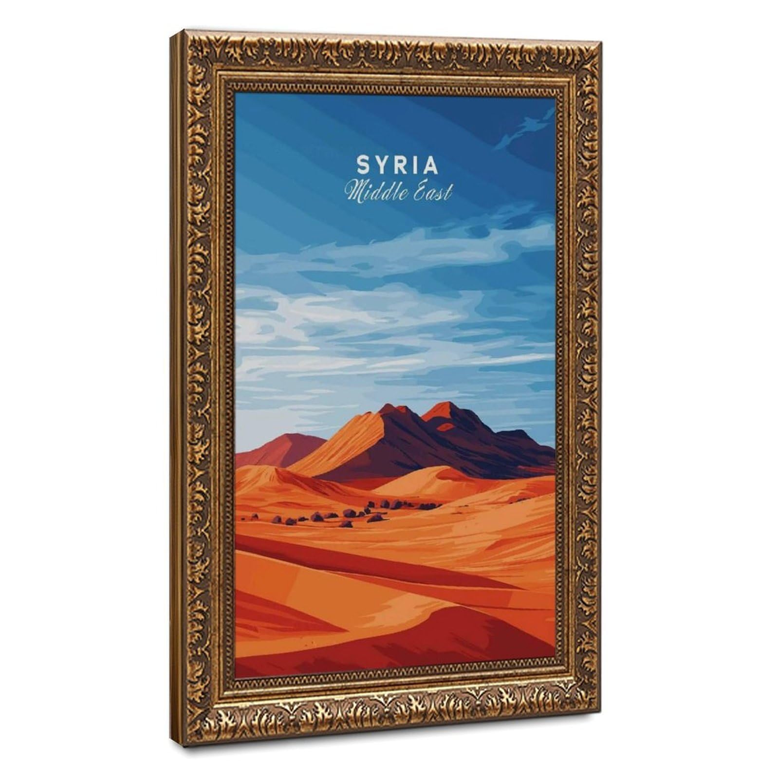 Bareronor Modern Syrian Canvas Poster Bedroom Decor Landscape Office Room Decor Gift 20" L X 30" W