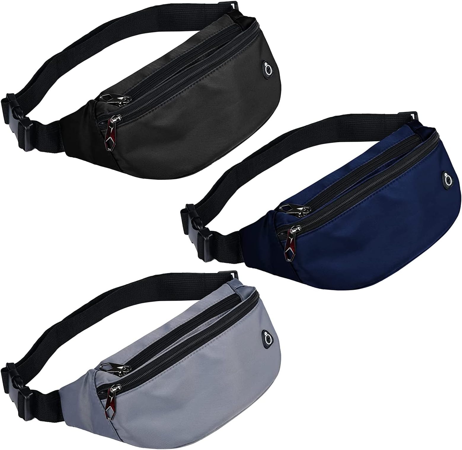 Fanny Packs for Men and Women, Waterproof Sports Waist Pack Bag for Travel Hiking Running Hands-free