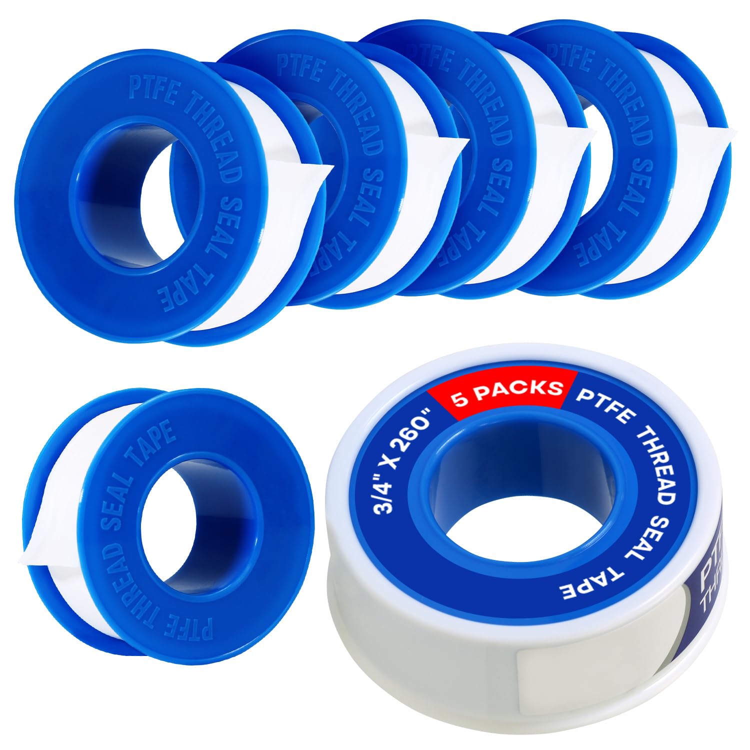 Everflow 812-5 Ruban d'étanchéité en PTFE pour plombiers Blanc, 812-5