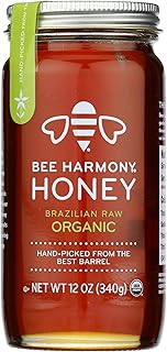 Bee Harmony Raw Honey, Organic Brazilian, 12 Ounce