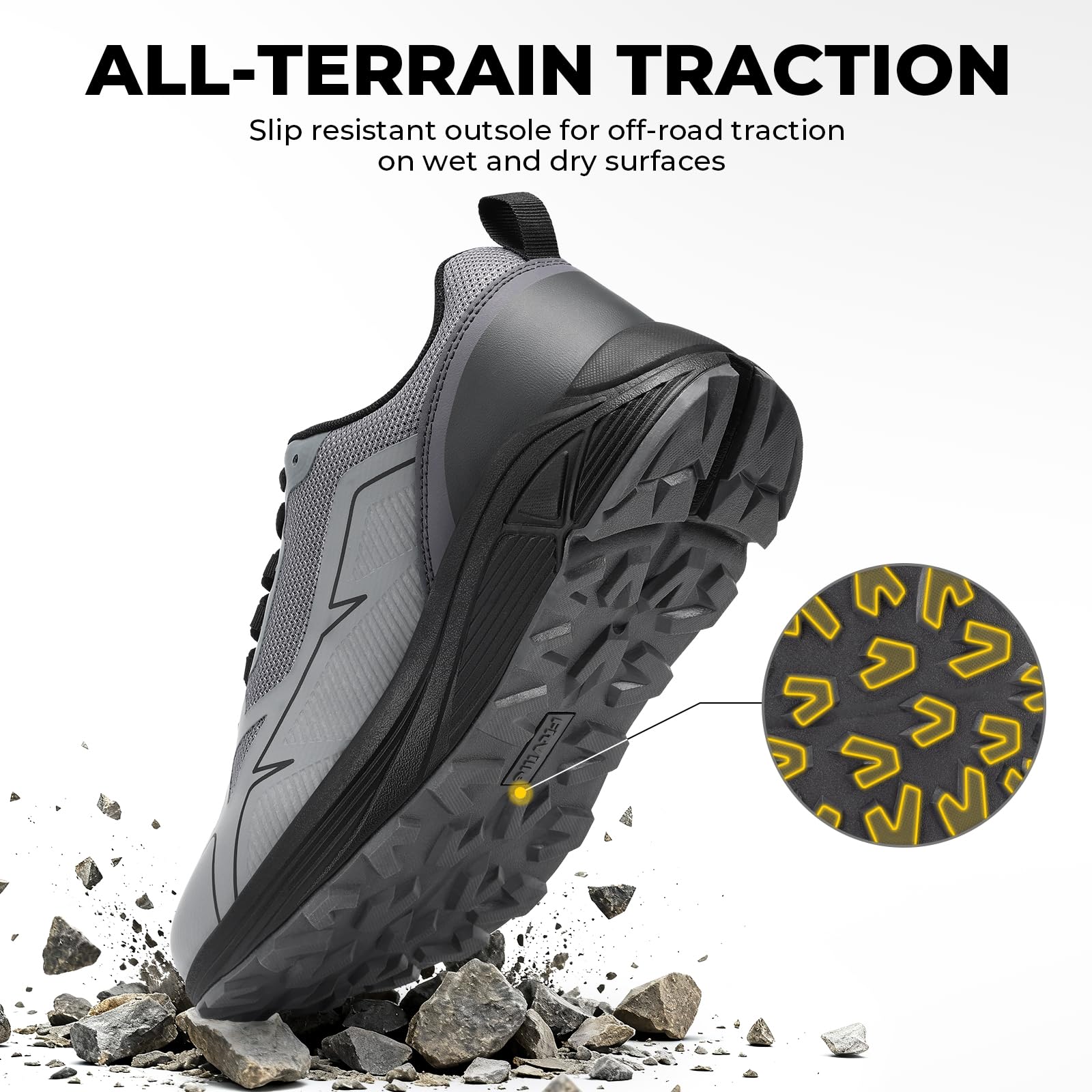 FitVille Laufschuhe Herren Extra Weite Traillaufschuhe Straßenlaufschuhe Breit Sneaker Leicht Sportschuhe Outdoor Schuhe Bequeme Fitnessschuhe Trekkingschuhe
