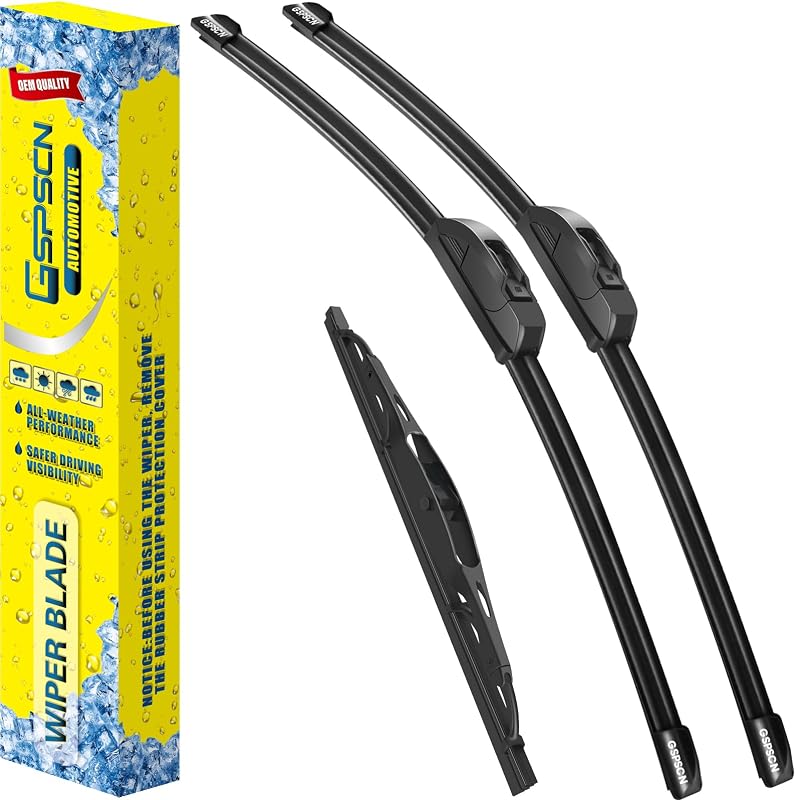 Palhetas do limpador de para-brisa GSPSCN para Jeep Patriot 2007 a 2017 – Kit com 3 unidades