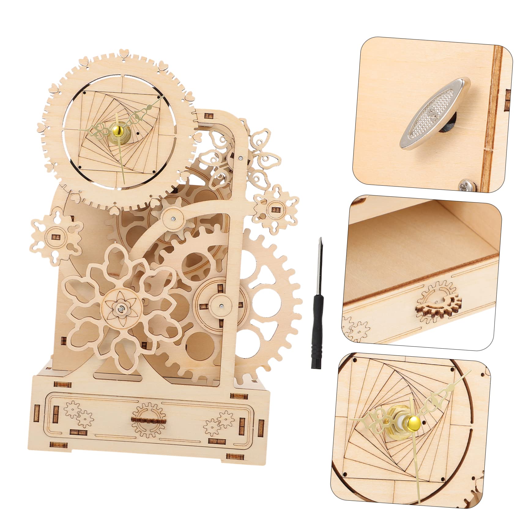Caja de Música de Madera a Cuerda DIY, Puzzle 3D, 1 Juego