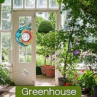 Vista 5 de Termómetro de gran número para interiores y exteriores, decoración de sol celestial y luna para patio, exterior, interior, hogar, jardín