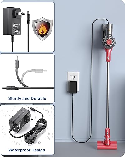 Miniatura 4 de Para PRETTYGARDEN CARE - Cargador inalámbrico para aspiradora compatible con SPRETTYCARE W100 W200 W300 W400 20KPa 22.2V 180W cable de alimentación