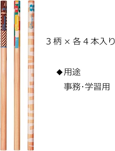 Miniatura 3 de Tombow - Lápiz F Wooden Story KB-KF01-B Kakikata B, patrón azul claro, 1 docena