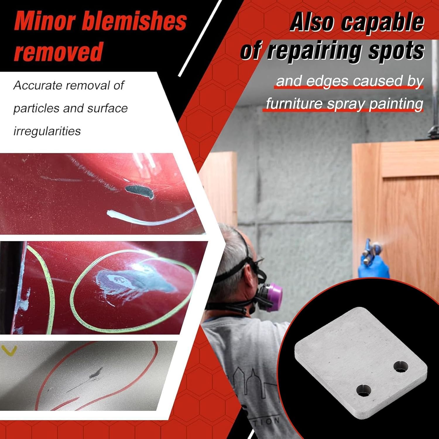 VGEBY カースプレー塗料ポイント修理刃 快適な塗料つや消しポイント掃除磨きナイフ カーペイントポイントスクレーパー タングステン