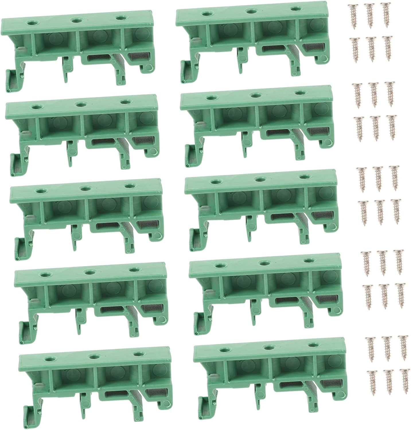 ULTECHNOVO 10sets Din Rail Mounting Adapters for PCB Installation Clips for Electrical Equipment Easy Assembly Secure Fixing Compatible Standard Din Rails