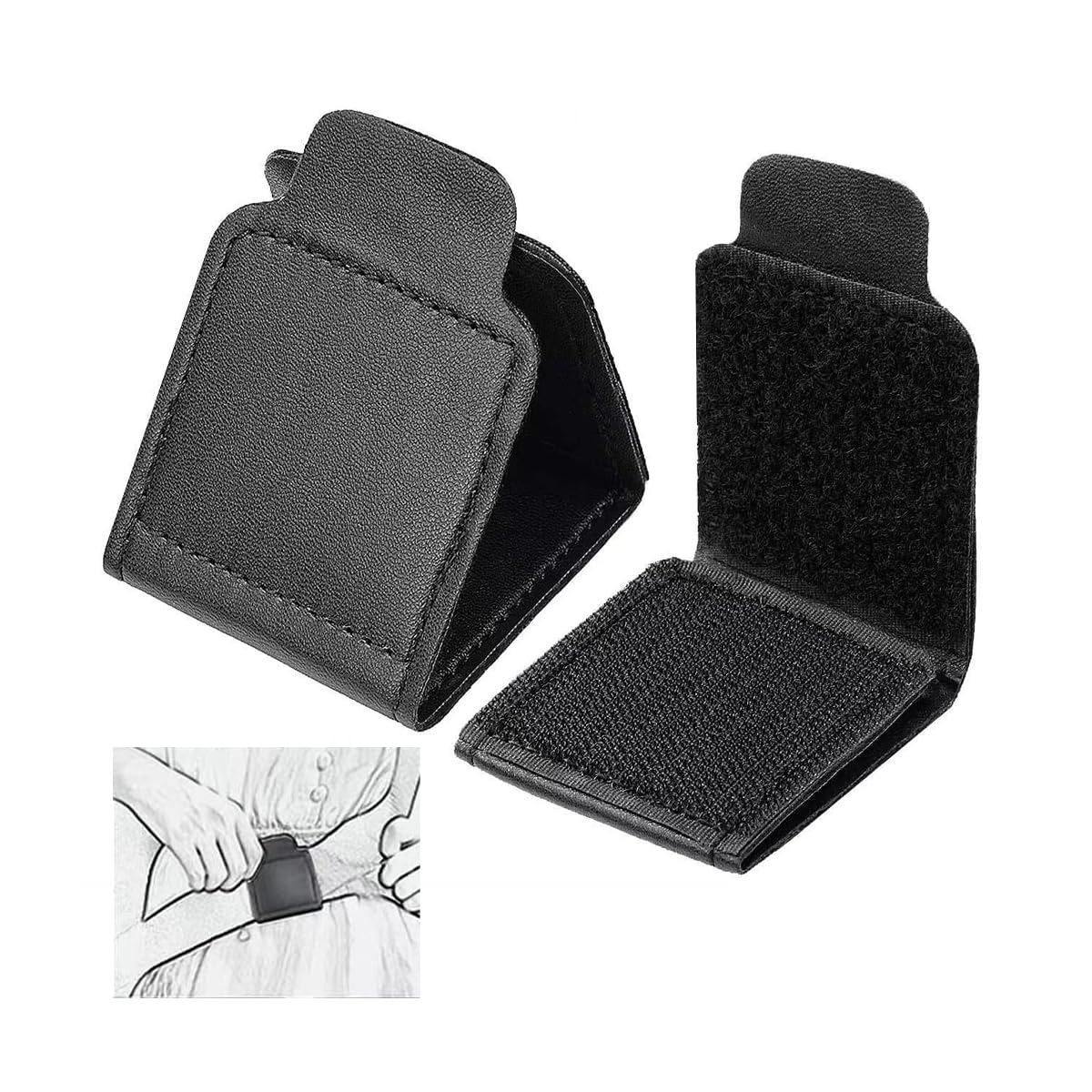 ONEMAJI 2PCS Seat Belt Adjuster for Mercedes E-Klasse W214 S214 AMG, PU Leather Car Seat Belt Clip Comfort Belt Strap Safety Neck Belt Strap Safety Locking Clips