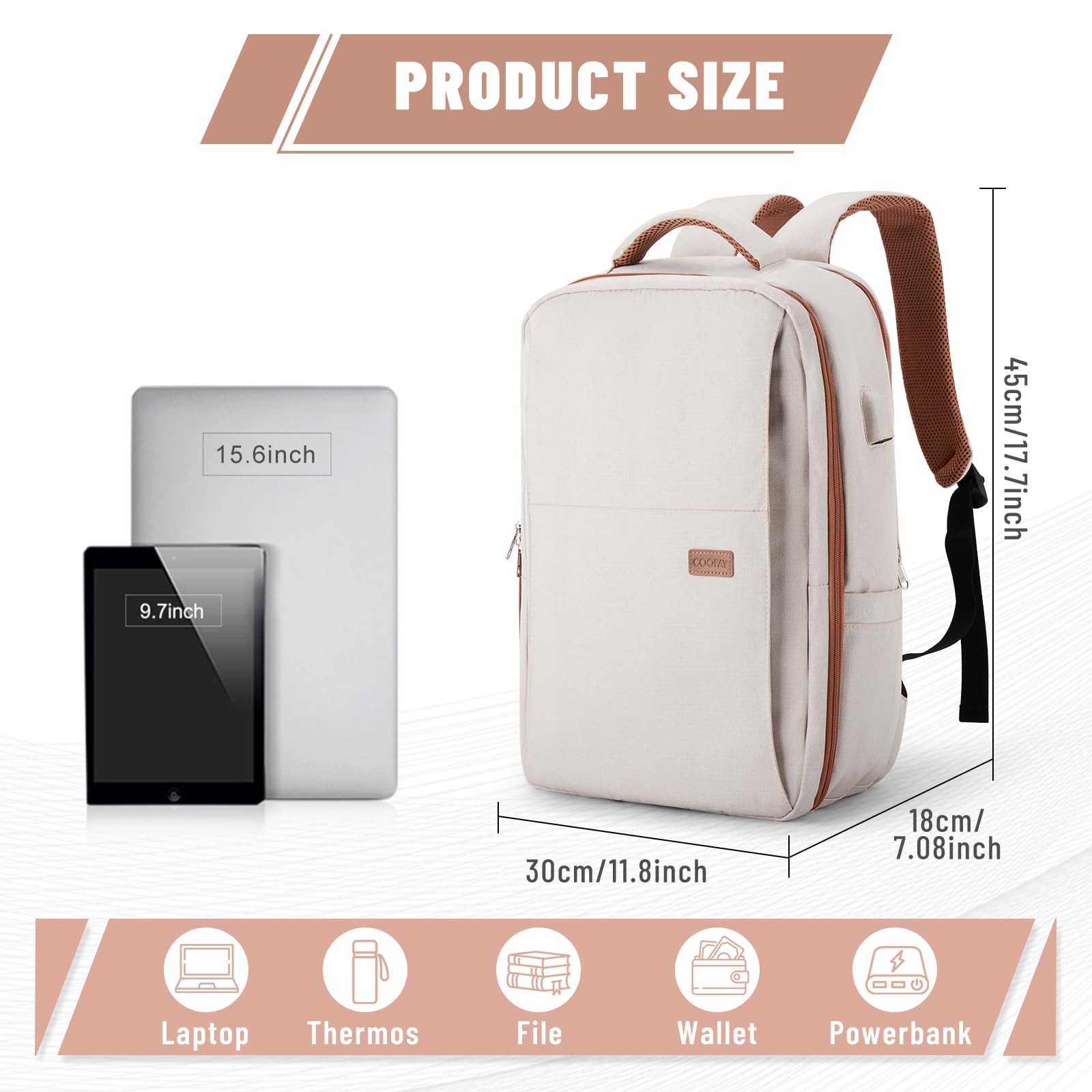 SZLX Borse da Viaggio 45x36x20 Zaino Easyjet Donna Zaino Ryanair 40x20x25 Bagaglio a Mano Zaino impermeabile uomo trekking, Borsa da Viaggio Cabina aereo Zaino per Laptop con Porta di ricarica USB