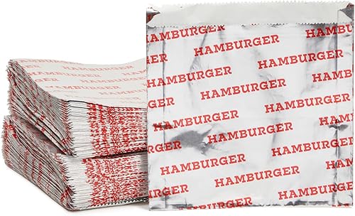 Stockroom Plus Envolturas de hamburguesas – Papel de regalo a prueba de grasa y papel soporte para hamburguesas – Envolturas de hamburguesas de