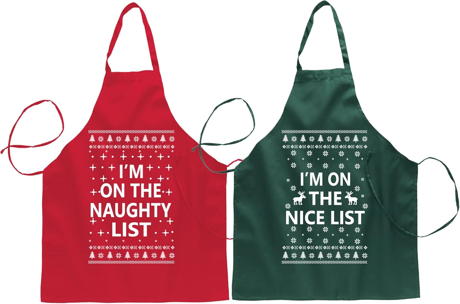 Wild Bobby Todd and Margo,Mommy Claus Daddy Claus,Nice Naughty Xmas Couples Ugly Christmas Graphic Apron