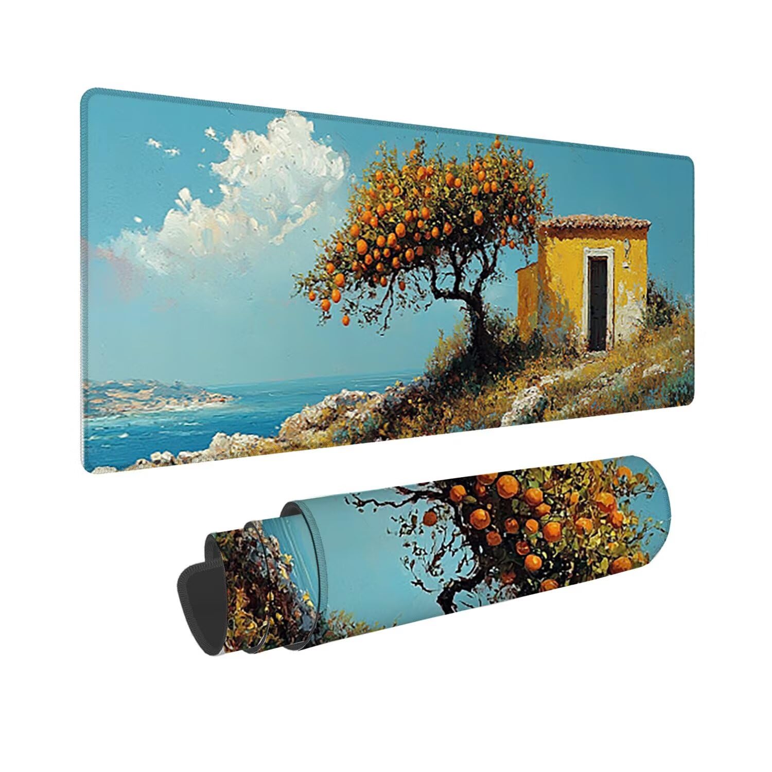 Podkładka pod mysz do gier XXL duża mysz 1600 x 800 mm, duża podkładka pod biurko z antypoślizgową gumową podstawą dla graczy, poprawia precyzję i szybkość (widok) o-822