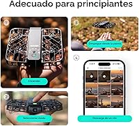 Vista 4 de HOVERAir Dron X1 con cámara, dron con cámara autónoma con modo Follow Me, mini dron plegable con captura de video HDR, despegue de palma, rutas