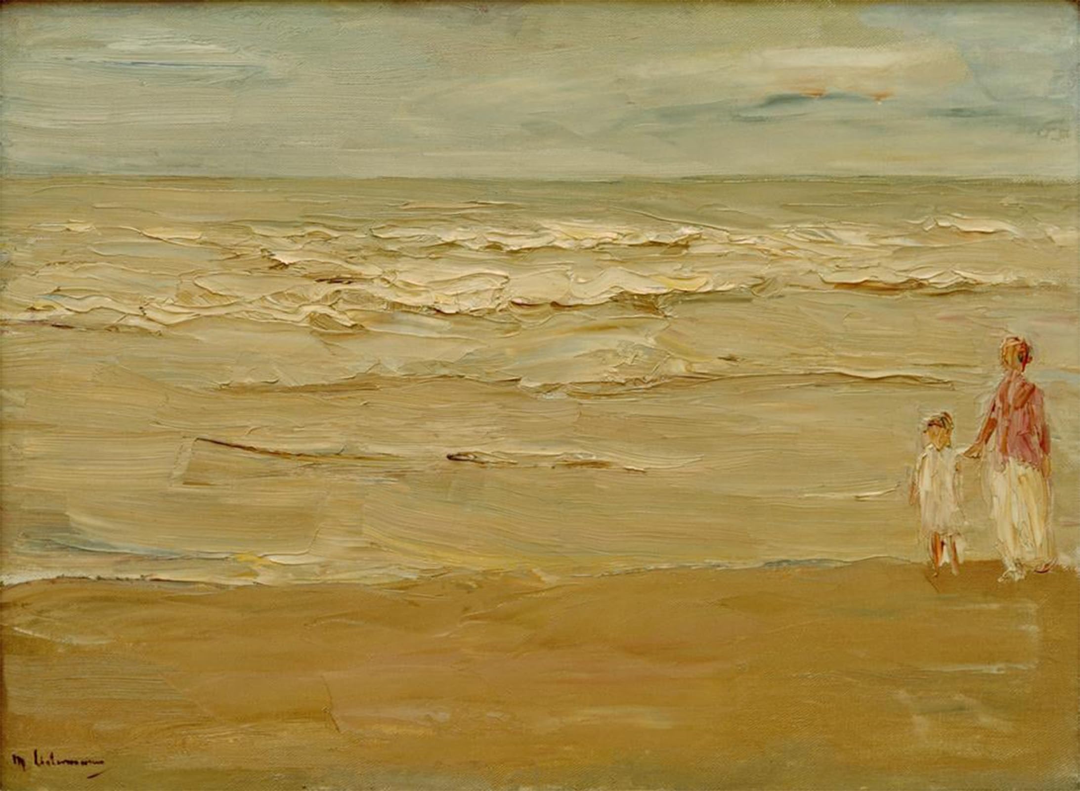 SERENDIPITP Retro Picture Poster Wall Art Pictures Painting Sea picture beach and lake by Max Liebermann Wall Art Canvas Print for Wall Decor 60x90cm
