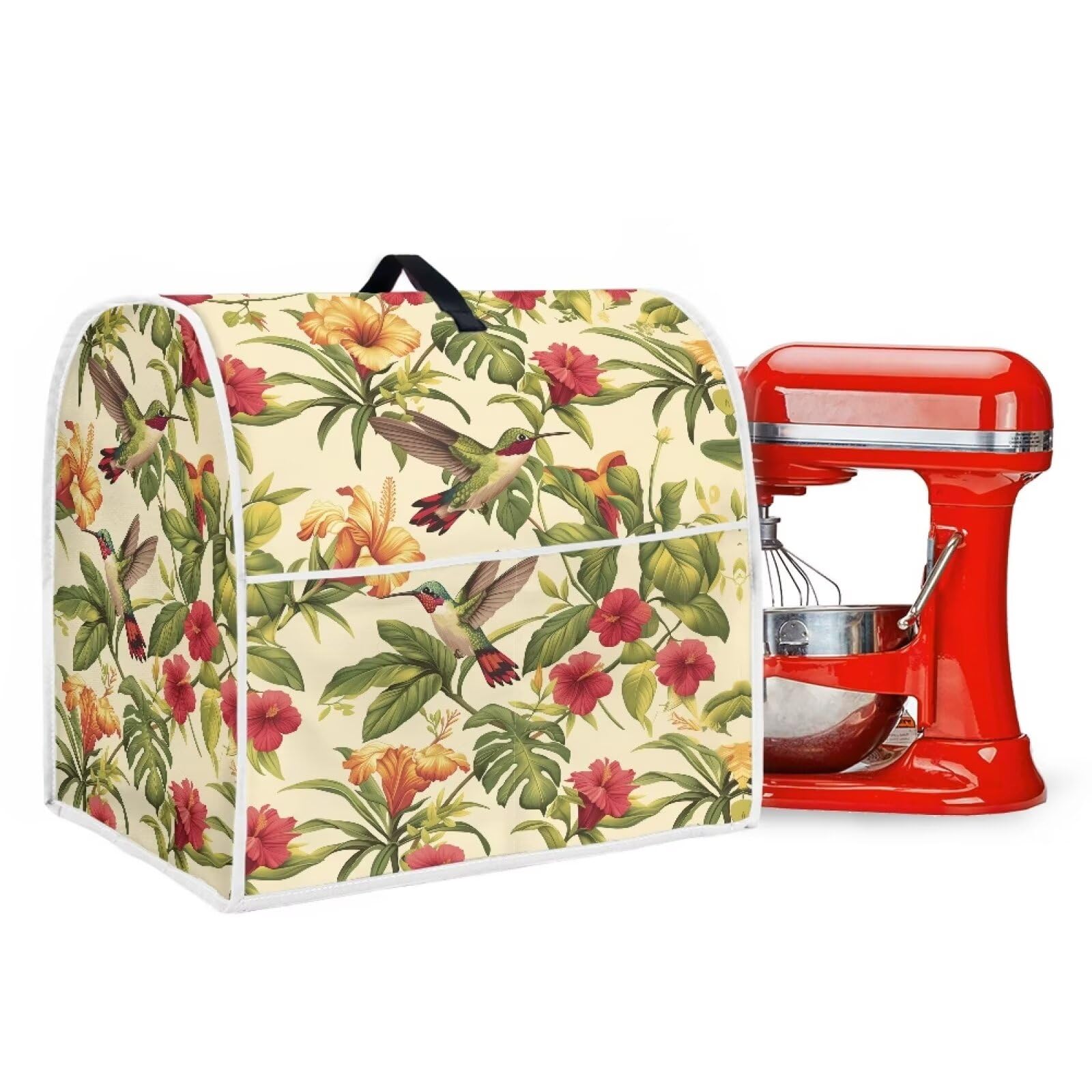 Dust Cover for Kitchen Aid Stand Mixer Cover Washable Appliance Cover Hummingbird Floral Compatible with 4.5-5 Quart Kitchen Mixer Cover Kitchen Small Appliance Decor Accessories