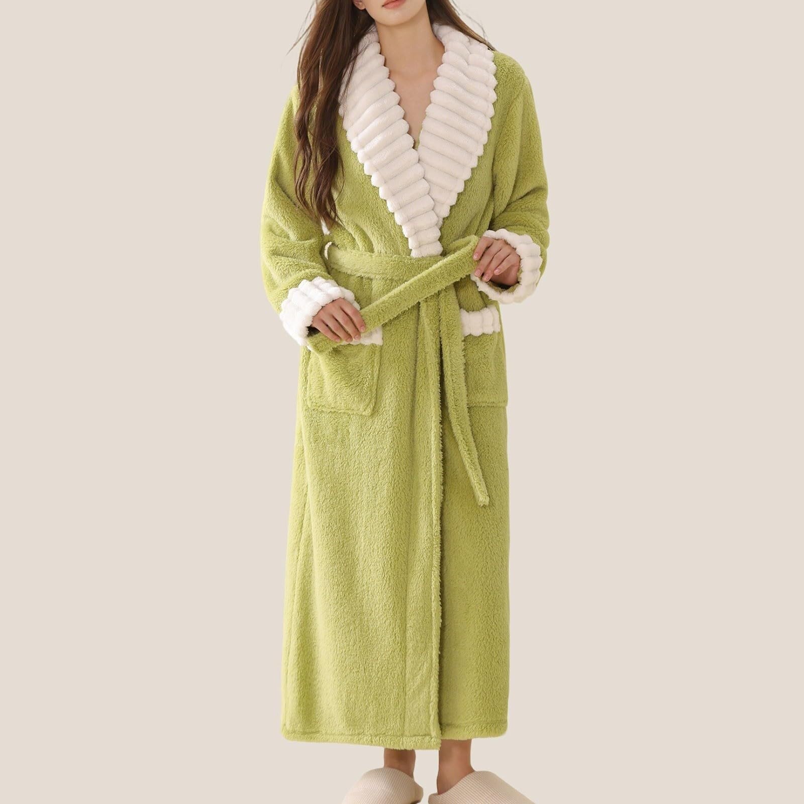 Batas mullidas de felpa for mujer Invierno Cálido Grueso