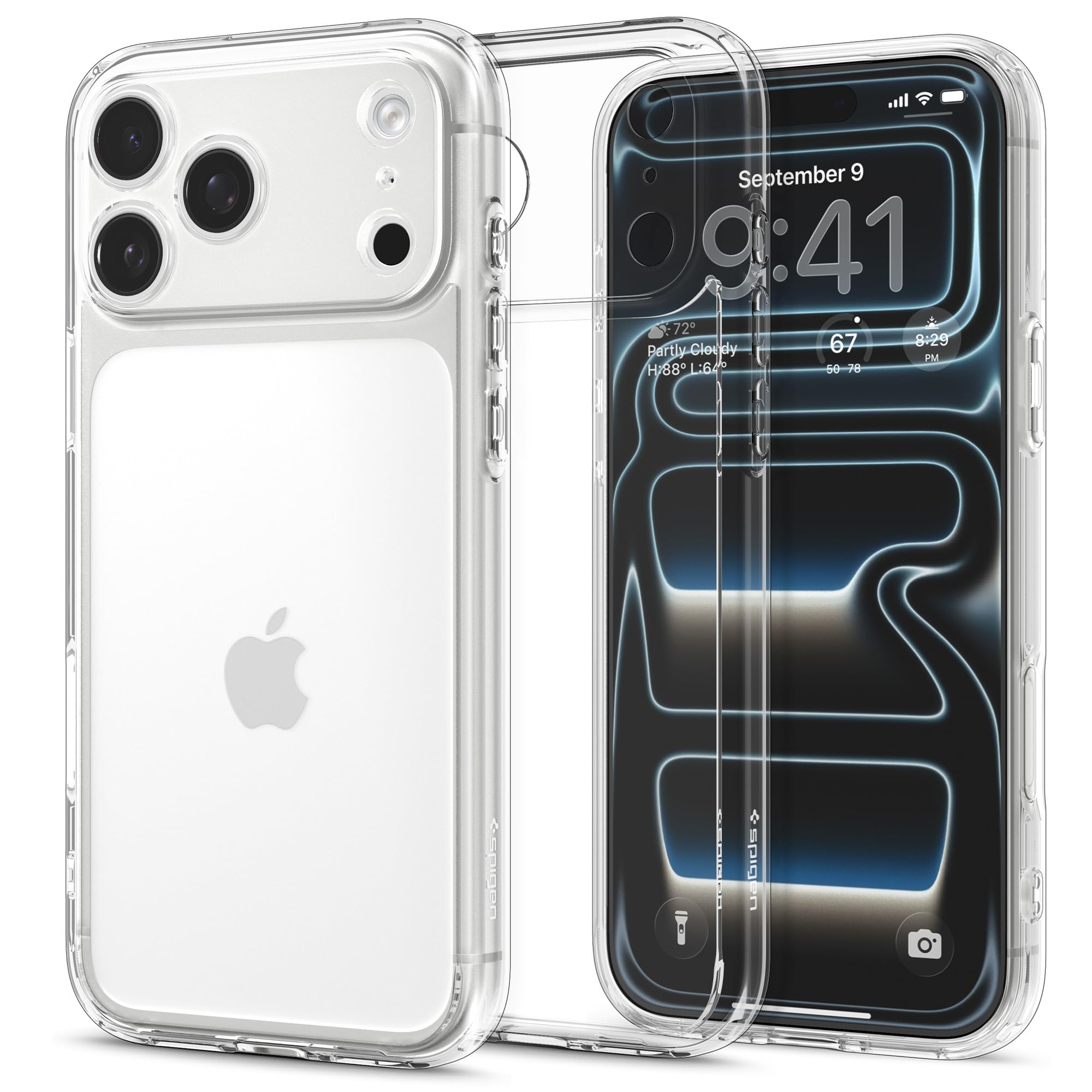 Spigen iPhone 17 Pro Max Hülle Signature [Anti Vergilbung] Ultra Hybrid Case Handyhülle Transparent Schutzhülle Slim Dünn – Crystal Clear