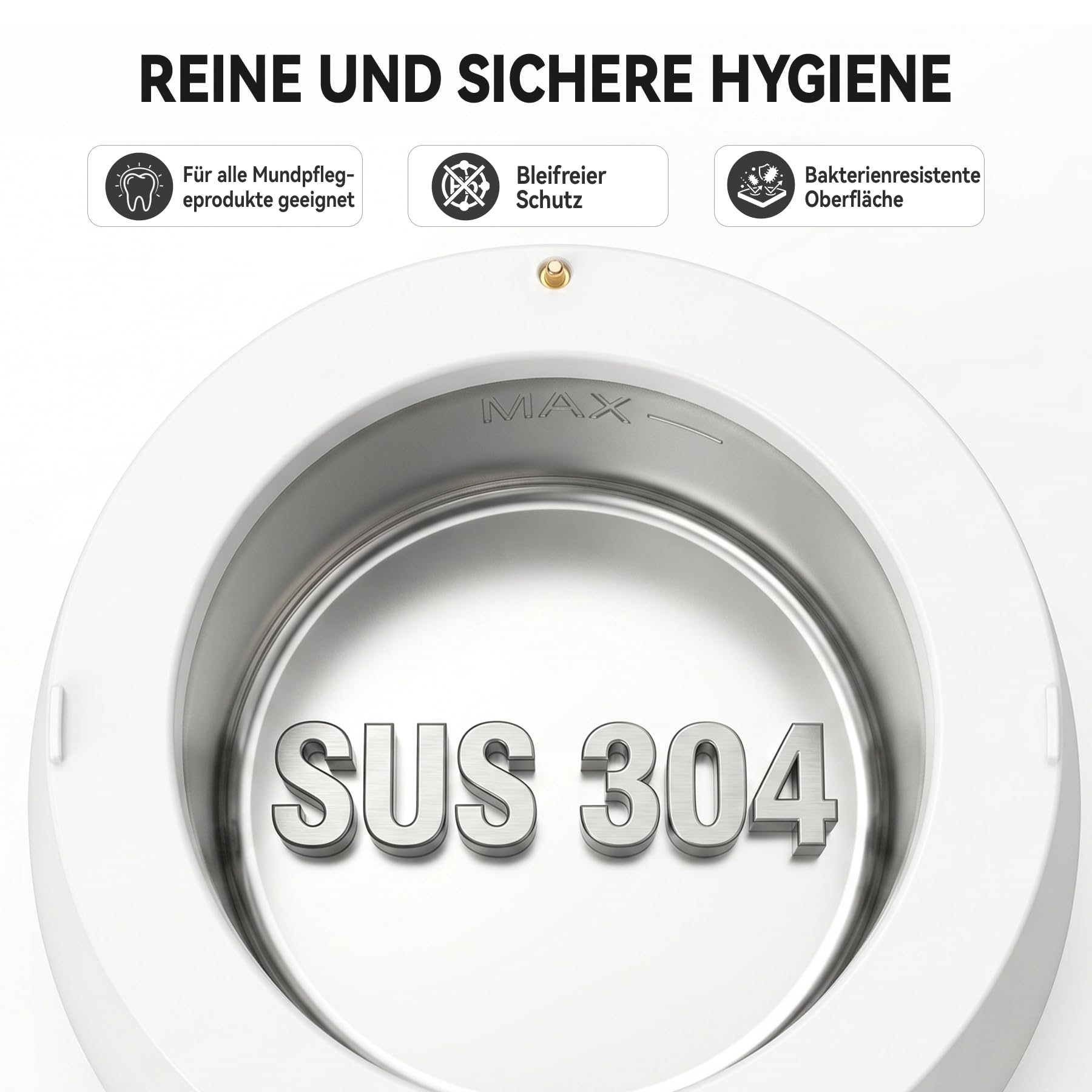 KUNPHY Ultraschallreinigungsgerät, 48kHz Dental Pod | 200ml, Ultrasonic Cleaner for Zahnersatz, Retainer, Aligner, Prothesen, Zahnbürstenkopf, Schmuck Schwarz, IPX7 Wasser-feste