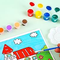 Vista 7 de ZEAYEA 100 tiras de pintura vacías, 600 macetas mini taza de almacenamiento de pintura con tapas, recipiente de pintura de plástico de 0.17 onzas