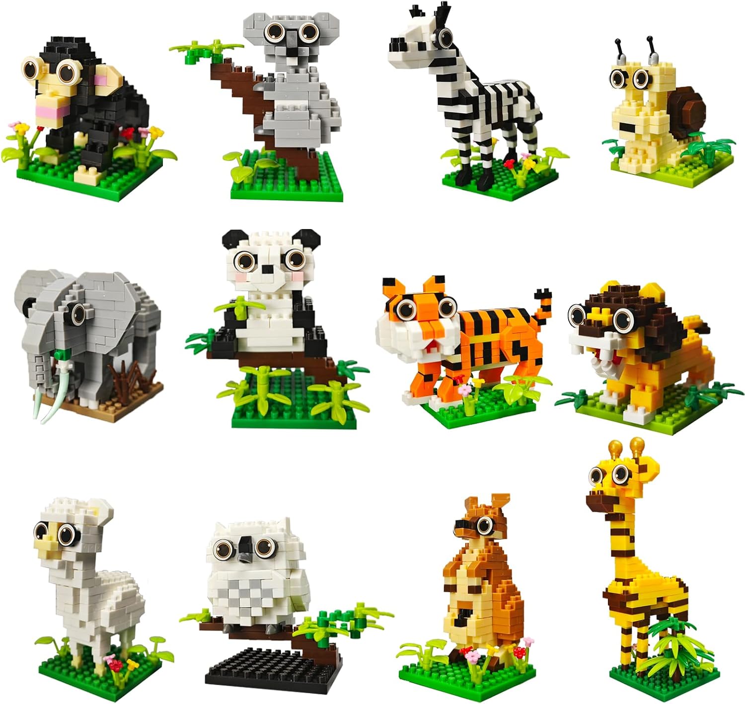 MJDDJA Party Favor for Kids, Mini Animals Building Blocks