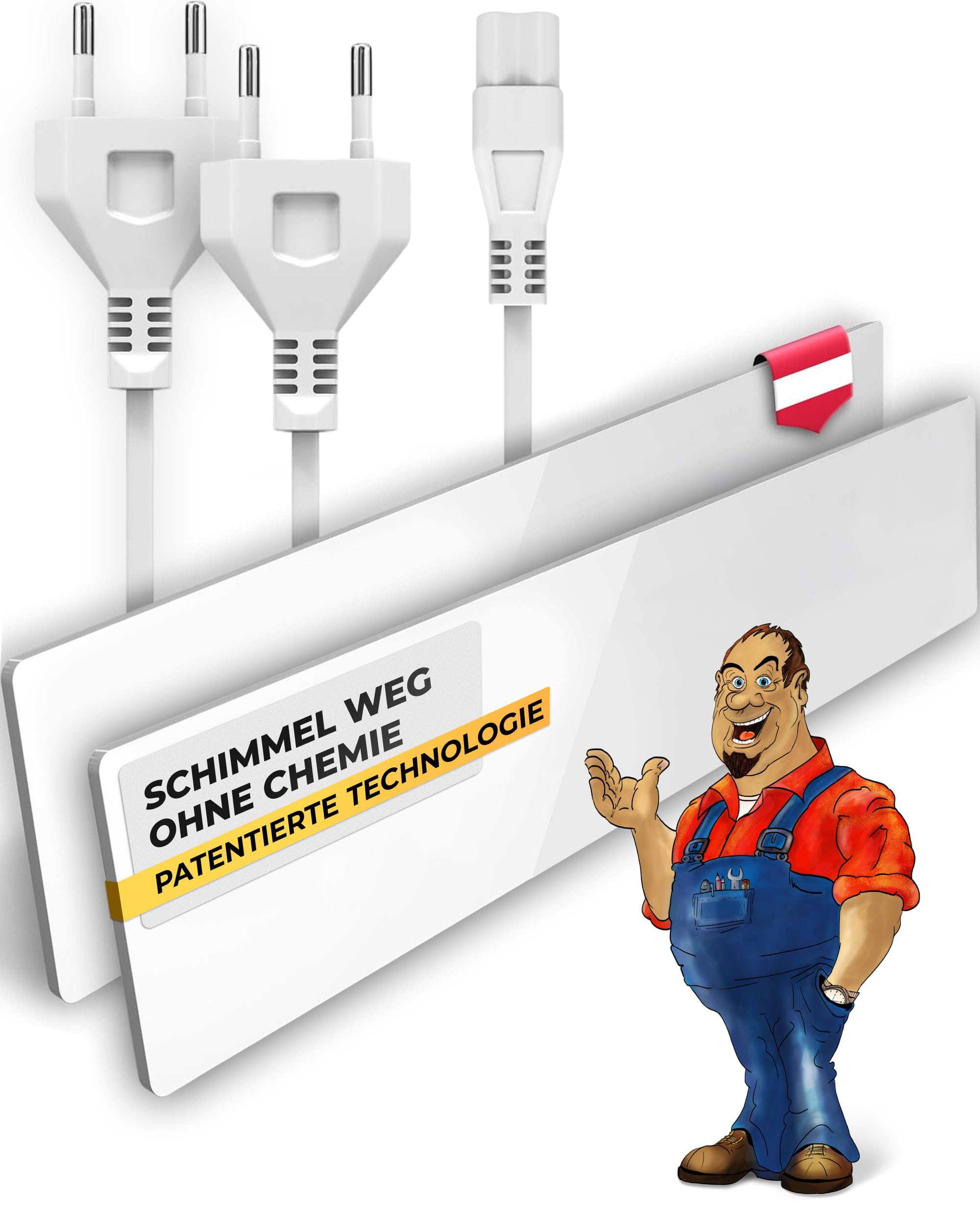 Schimmelentferner Wand & Schimmelentferner Bad - die Heizung ohne Chemie - Wirksame Alternative zum Schimmelspray - Anti Schimmel Mittel für jeden Raum (2er Set)
