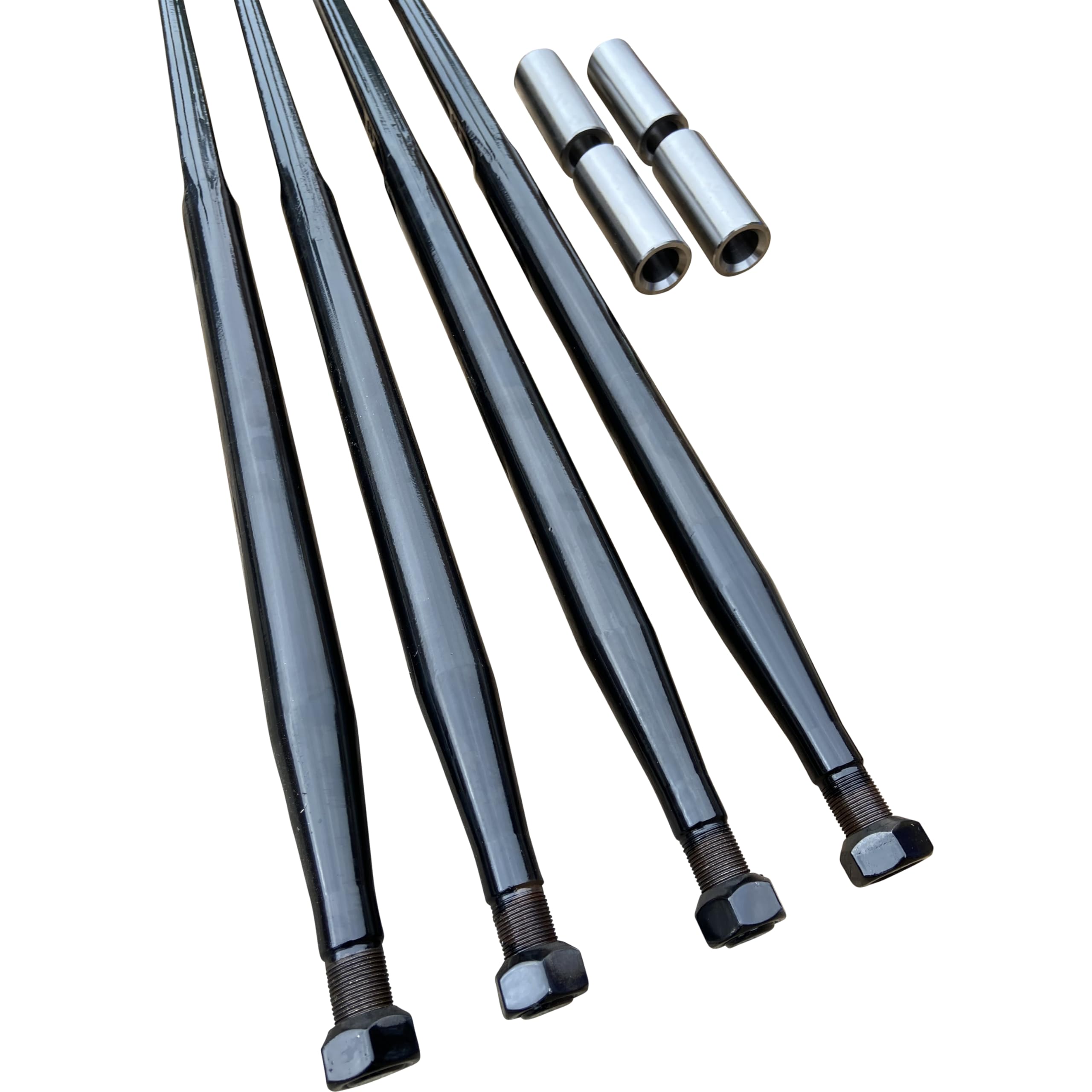 Set 4x Frontladerzinken 1100mm 4x Einschweißbuchsen Ballenzinken Zinken für Frontlader 110cm M22X1,5