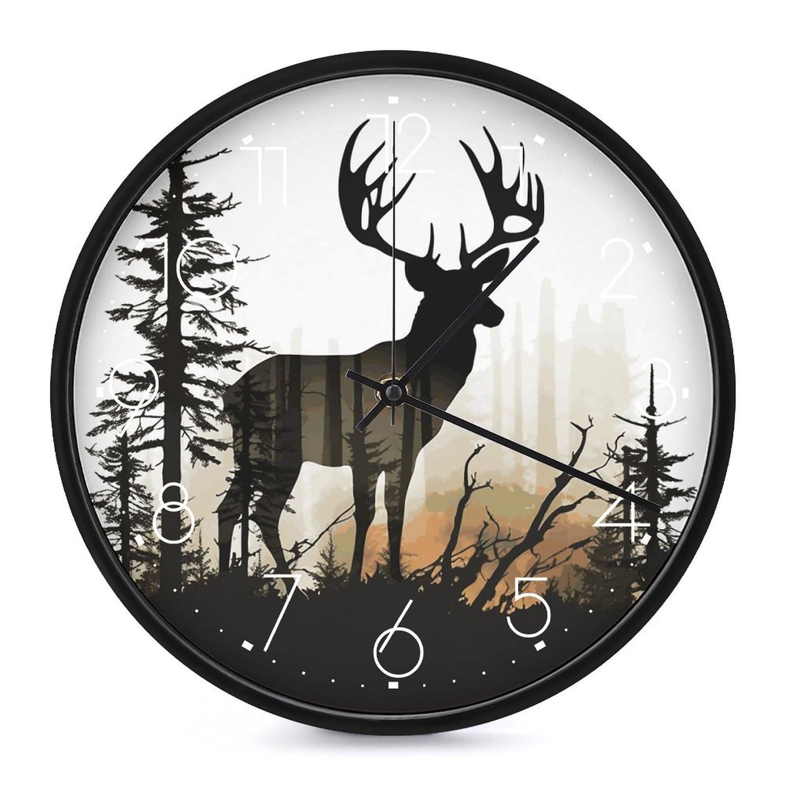 Horloge murale silencieuse de 25 cm sans tic-tac pour un sommeil paisible