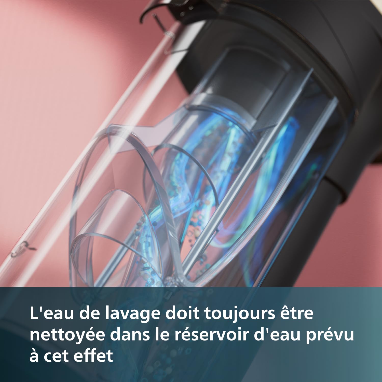 Philips Aspirateur et Serpillière sans Fil Eau et Poussière 9000 Series, Nettoyage Automatique, Jusqu'à 45 Min d'autonomie et 185 m², 3 Modes de Nettoyage, Noir (XW9383/01)