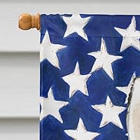 Vista 3 de Caroline's Treasures CK1713CHF Patriotic USA - Lienzo decorativo (tamaño grande), diseño de la bandera de Husky Siberiano, multicolor