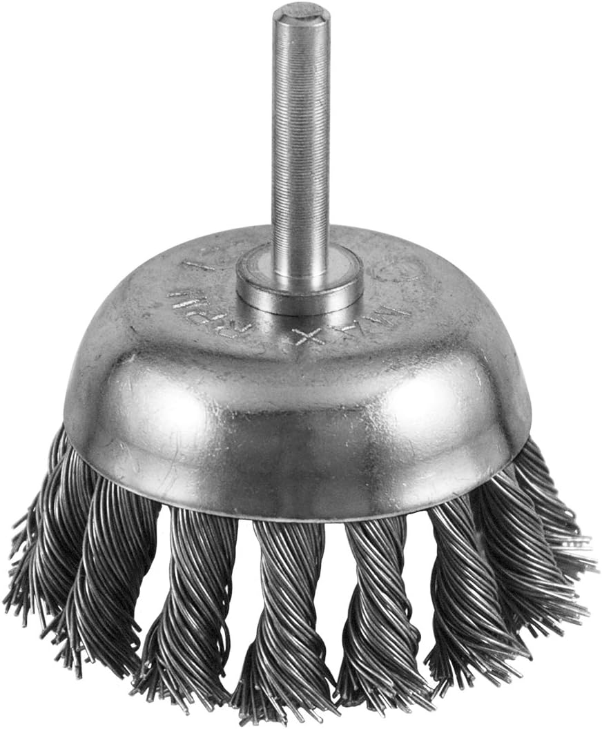 EAB Tool 2160417 2 1/2" Carbon Steel Knotted Wire Cup Wire Brush - Recyclable,
