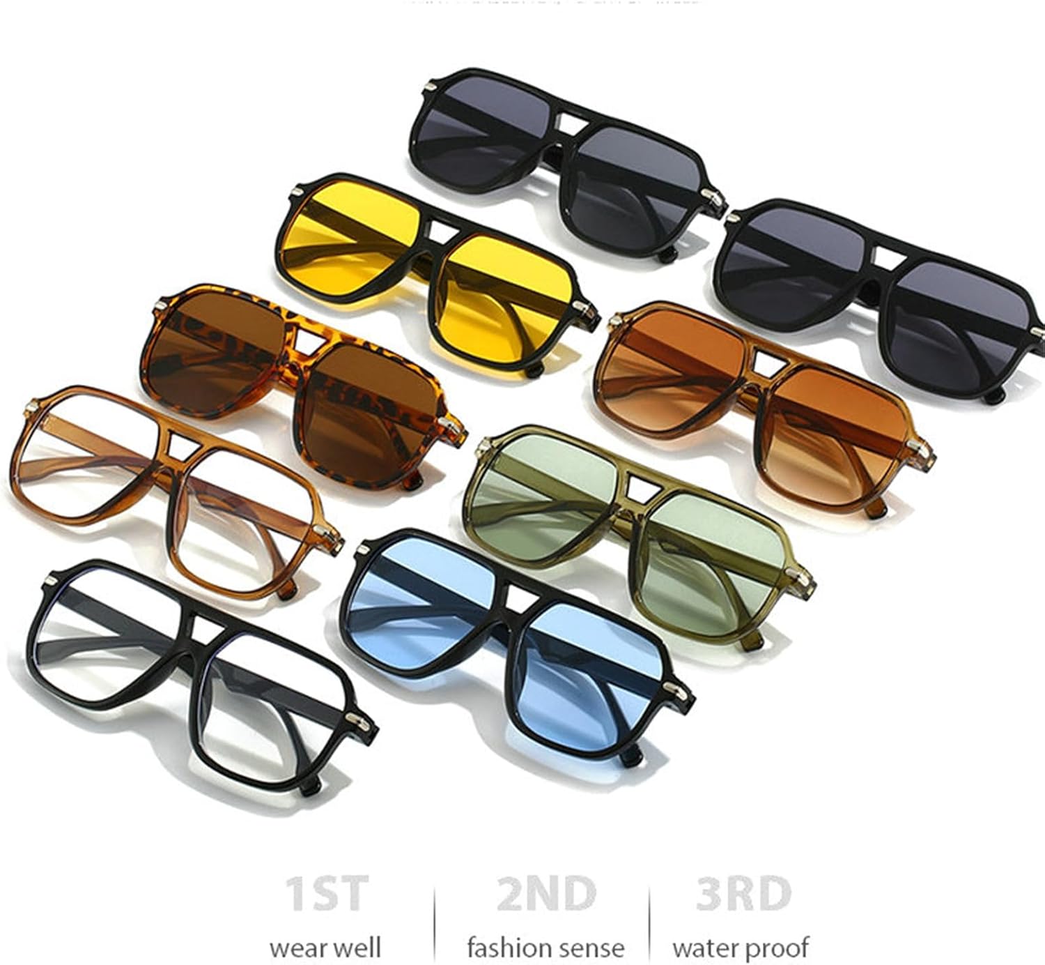 willochra Oversized Pilot Sunglasses for Women Men Retro 70s Square Gradient Shades Trending Men Outdoor Sun Glasses - Image 6