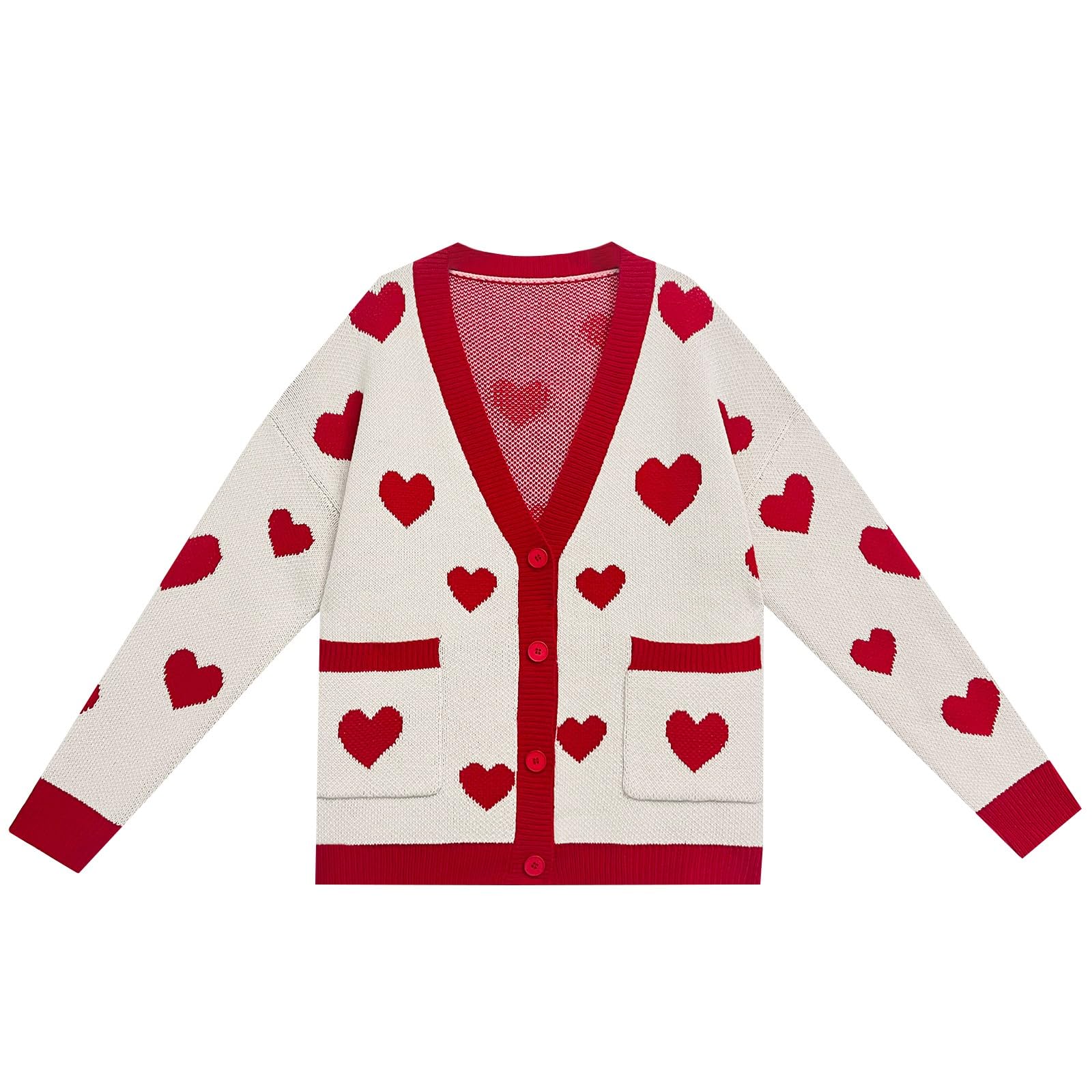 Generisch Chaqueta de punto grueso para mujer, gran tamaño, con frente abierto, cárdigan para mujer, otoño e invierno, cárdigan con botones, cuello en V, chaqueta de entretiempo, informal, cálida
