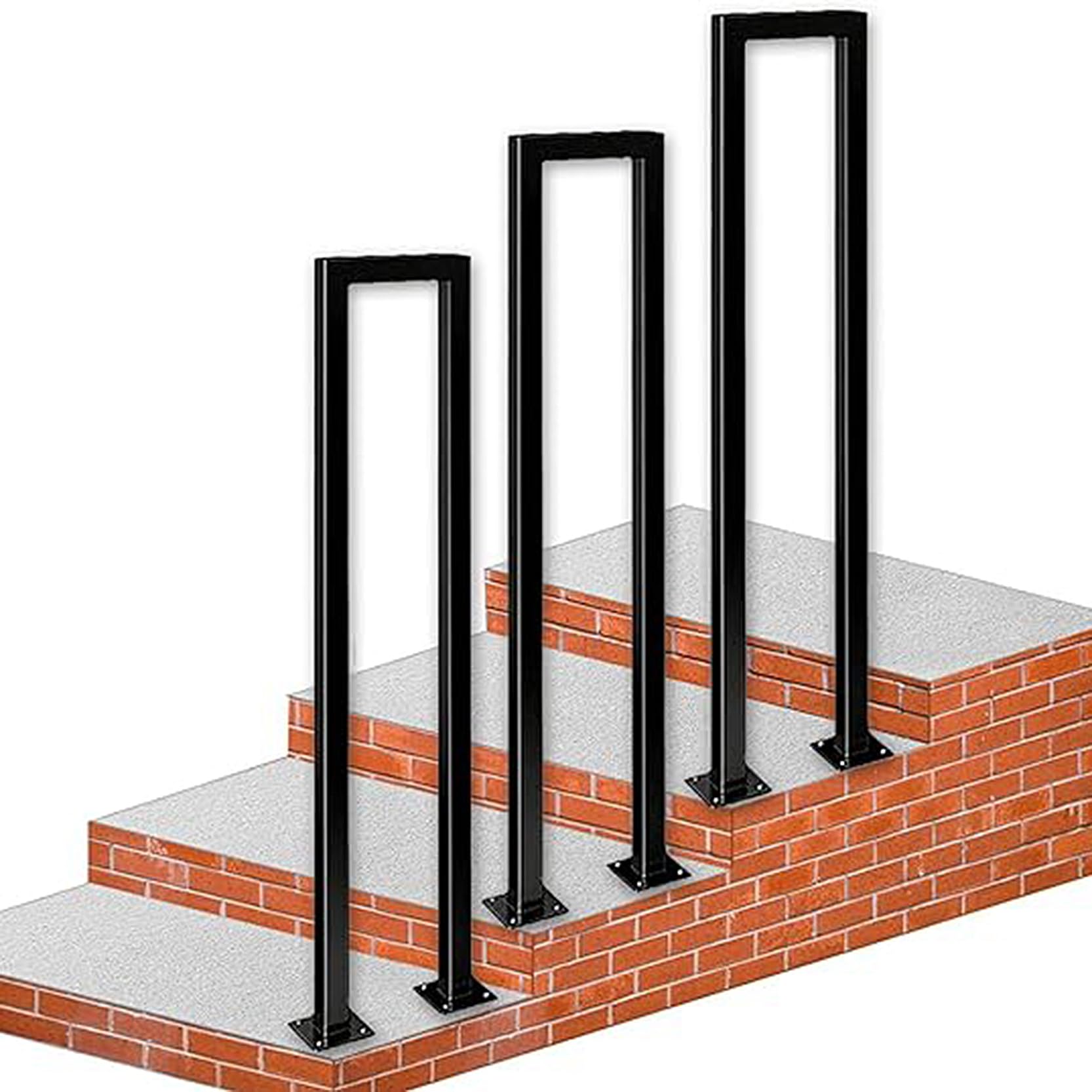 Rampe d'escalier extérieure fer forgé pour sécuriser le jardin et le porche