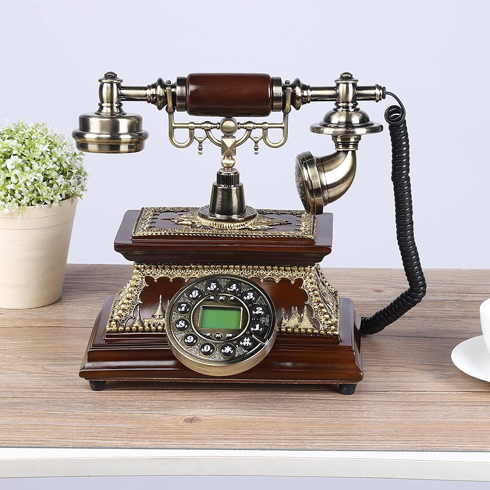 Telefoon Klassiek Ouderwets Europees Retro Draaischijf Telefoon Vintage Bedrade vaste telefoon Vaste telefoon, Telefoon huisdecoratie