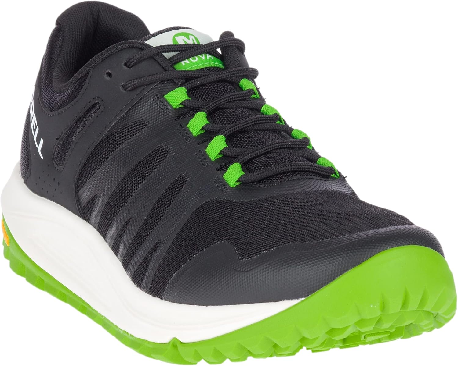 Merrell Men's Nova Running Shoe 10 Black/Lime