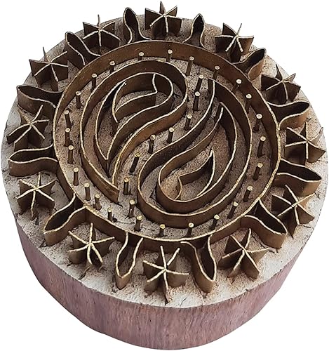 Miniatura 3 de Royal Kraft Sellos de madera de latón para impresión en bloques en arcilla, cerámica, tela BHBtag005