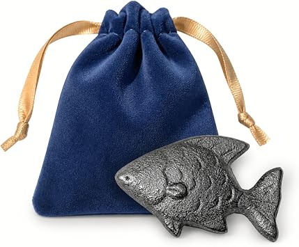 Iron Fish for Cooking, Iron Fish with Gift Bag1 Pack