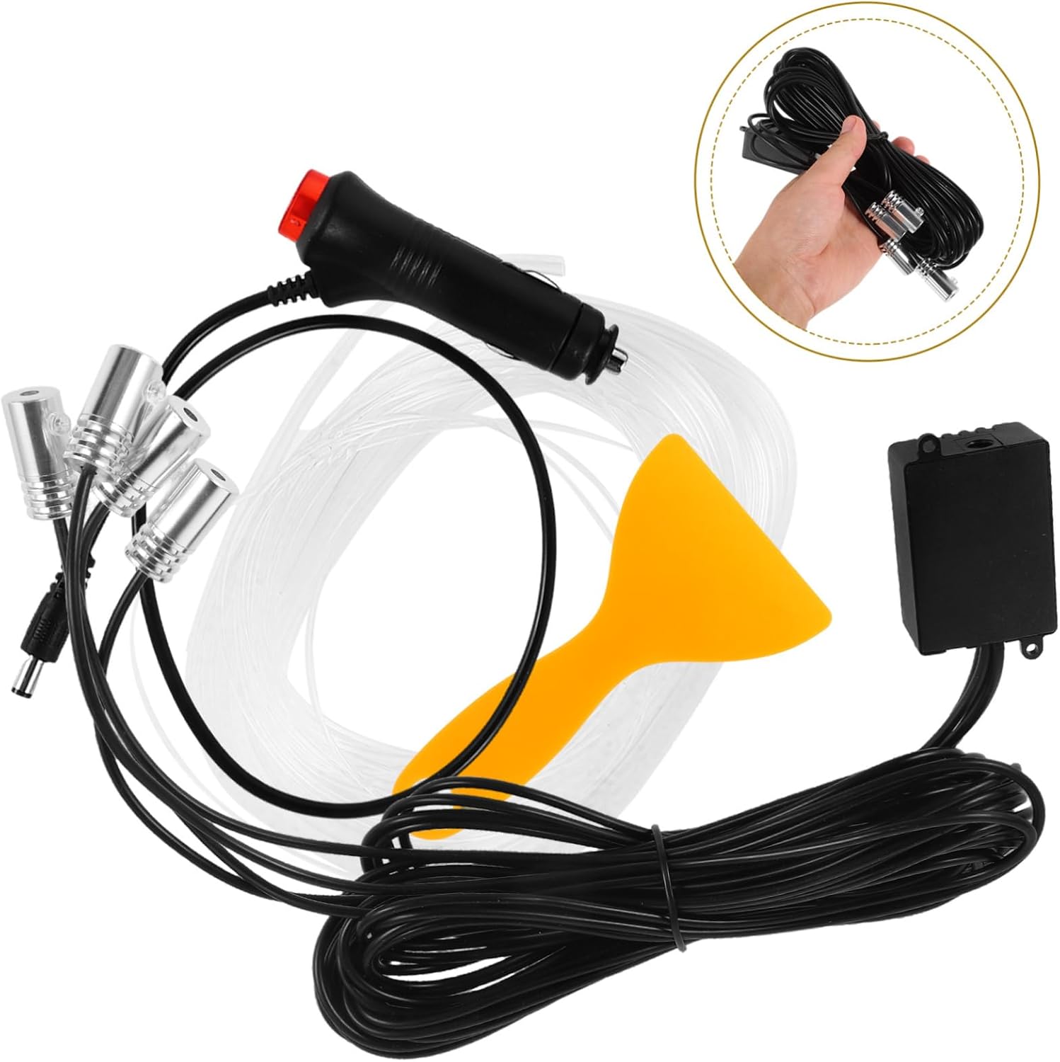 ABOOFAN 1Set LED Fiber Optic Ambient Lighting Kit for Car Interior Decorative Light Strips with Durable and Stunning Visual Effects for Creating Unique Vehicle