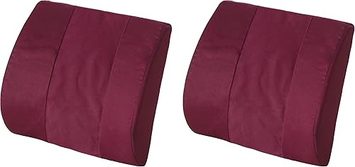 Miniatura 6 de Essential Medical Supply Cojín lumbar moldeado en azul marino con correa elástica de posicionamiento, perfecto para sillas de oficina o automóvil,