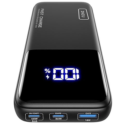 INIU 20,000mAh 65W Compact Laptop Charger