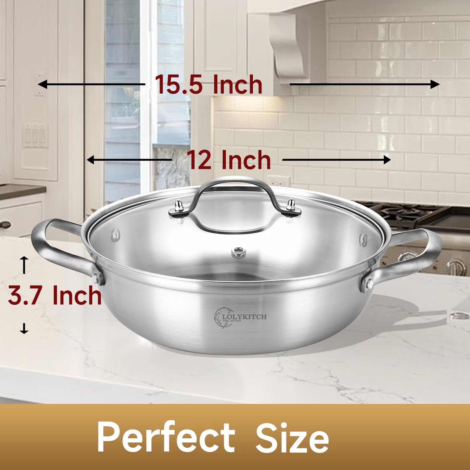 LOLYKCH Set Di Padelle In Acciaio Inox A Tre Strati Da 25 | FindTheDeal - 4