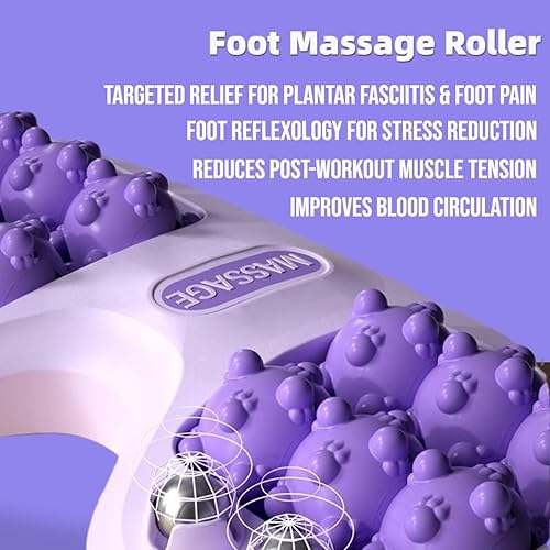 Miniatura 3 de Masaje de rodillo de pie para fascitis plantar, terapia portátil de rodillos para pies para circulación y alivio del dolor, reflexología y