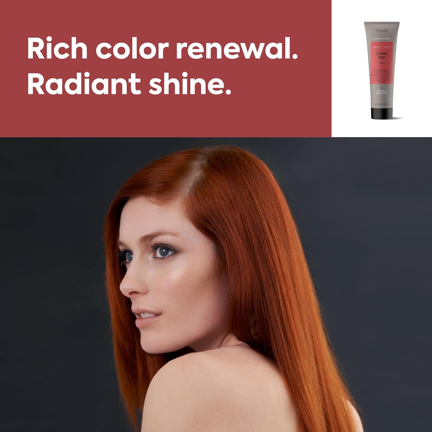 Lakmé Teknia Coral Red Color Refresh Hair Mask, Color Depositing Hair Mask for Red Hair, 8.5 Fl Oz - Image 5