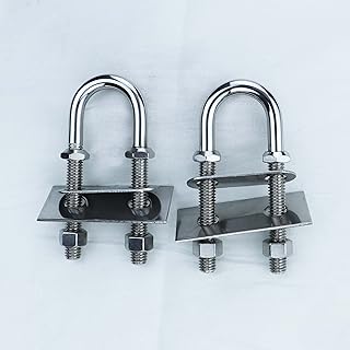4 Inch Stainless Steel Marine Boat Stern Bow Eye Tie Down U Bolt (2PCS)