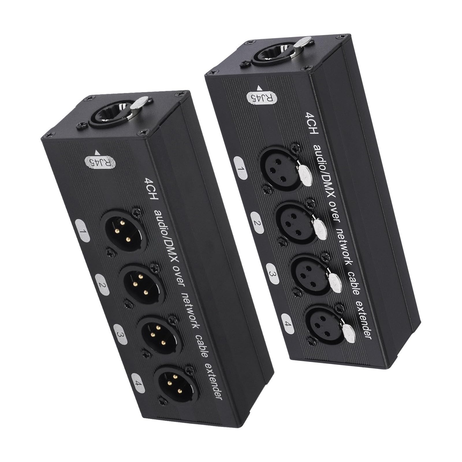 Expansor de puerto de sonido profesional de 4 canales XLR sobre cable de Internet blindado, fácil de transportar para señales, estabilidad, divisor XLR
