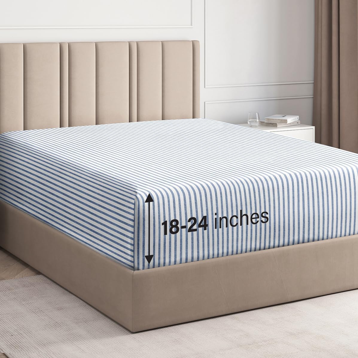 Extra Deep Queen Fitted Sheet Hotel Luxury Single Fitted Sheet Only