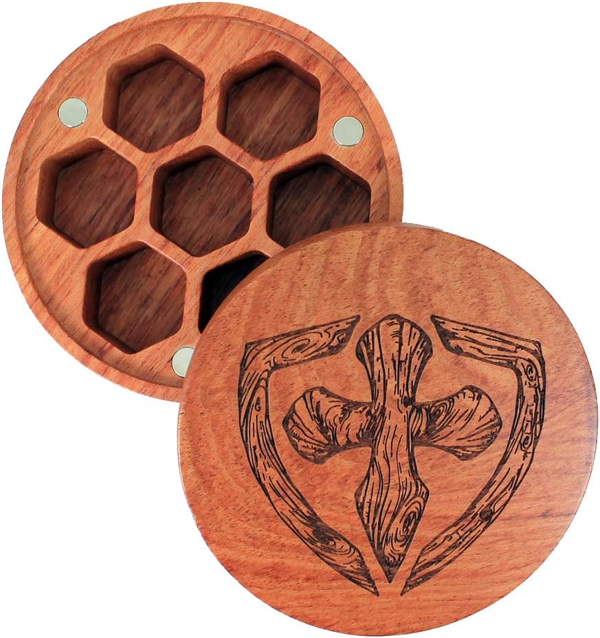 Paladin Roleplaying DND Dice Box - Solid Wood Storage Case for Polyhedral, RPG and Tabletop Gaming Dice
